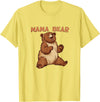 Happy Mama Bear Cool Vibes with Mama Bear Costume T-Shirt - Lemon Yellow