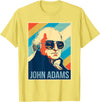 President John Adams Tees 4th Of July John Adams President Retro Patriotic T-Shirt - Lemon Yellow