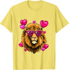 Wowsome! Valentines Day Lion Funny Lion Lover T-Shirt - Lemon Yellow