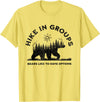 Hiking Bear Apparel Hike in Groups Bears Like to Have Options Funny Camping T-Shirt - Lemon Yellow