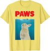 Paws Bunny Funny Parody Rabbit Lover Gifts T-Shirt in Lemon Yellow