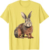 Flemish Giant Rabbit T-Shirt in Lemon Yellow