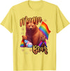 Mom Hugs Proud Mama Mom Bear LGBT Gay Pride LGBTQ Flag T-Shirt - Lemon Yellow