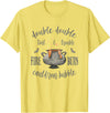 Retro Halloween Gifts and Apparel Double Double Toil and Trouble Halloween Witch Gothic T-Shirt - Lemon Yellow