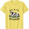 Funny Moody Cow Shirts Not In The Mood Funny Cow T-Shirt - Lemon Yellow