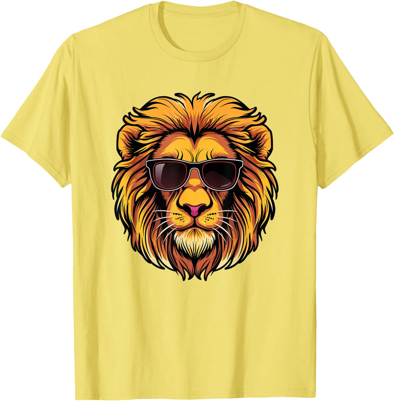 Älion. Lion Sunglasses T-Shirt - Lemon Yellow