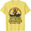The Thrift Garage Great Smoky Mountains National Park Guitar Bear Cute Smokies T-Shirt - Lemon Yellow