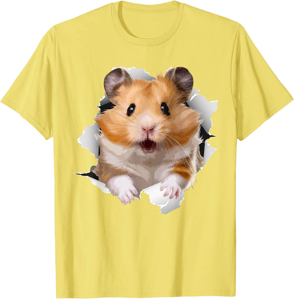 Cute Hamster Design for Men Women Kids Animal Hamster Lovers T-Shirt - Lemon Yellow