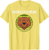 Moose Bronco Funny Cross Eyed Bear Animal Graphic T-Shirt - Lemon Yellow