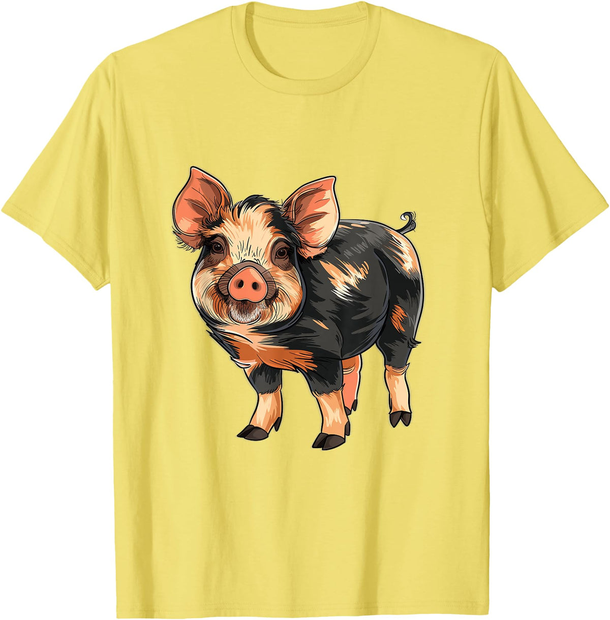 Kune Kune Pig Accessories & KuneKune Clothes Kune Kune Pig Breeder Kune Kune Lover Kune Kune Pig Girl T-Shirt - Lemon Yellow