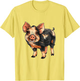 Kune Kune Pig Accessories & KuneKune Clothes Kune Kune Pig Breeder Kune Kune Lover Kune Kune Pig Girl T-Shirt - Lemon Yellow
