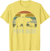 Bear Cubs Family Matching Gifts & Shirts Clothing Funny Papa Bear Shirts, Cub 2 Kids Fathers Day Grandpa T-Shirt - Lemon Yellow