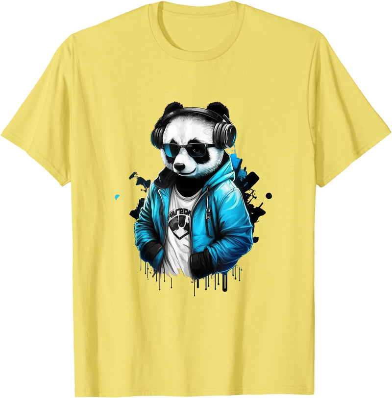 Panda Musik DJ Controller Gaming Panda Panda Music DJ Controller Gaming Panda T-Shirt - Lemon Yellow