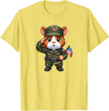 Funny Guinea Pig Gifts Guinea Pig Army Pet Funny Military T-Shirt - Lemon Yellow