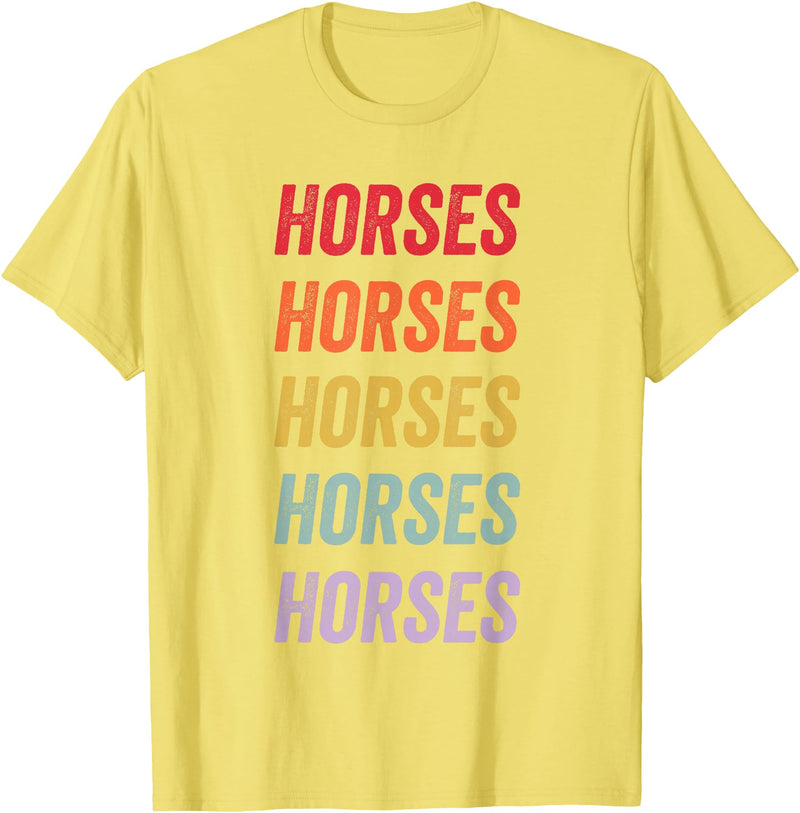 horses Apparel Horses T-Shirt - Lemon Yellow