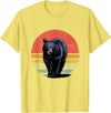 Wowsome! Retro Vintage Black Bear T-Shirt - Lemon Yellow