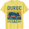 Retro Duroc Farmer Gift for Men Farming Breed - Vintage Duroc Pig Dad T-Shirt - Lemon Yellow