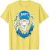 I Liked The Lions Before It Was Cool Tees Blue Lions Salty Wearing Hat Salty Cool Lions Strong Lions T-Shirt - Lemon Yellow
