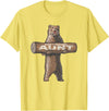 Cartba Aunt Co. Bear-y Awesome Aunt Funny Saying Cute Auntie T-Shirt - Lemon Yellow