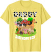 Matching Farm Theme Birthday Shirts By PDQA Daddy of The Bday Boy Farm Animals Matching Farm Theme T-Shirt - Lemon Yellow