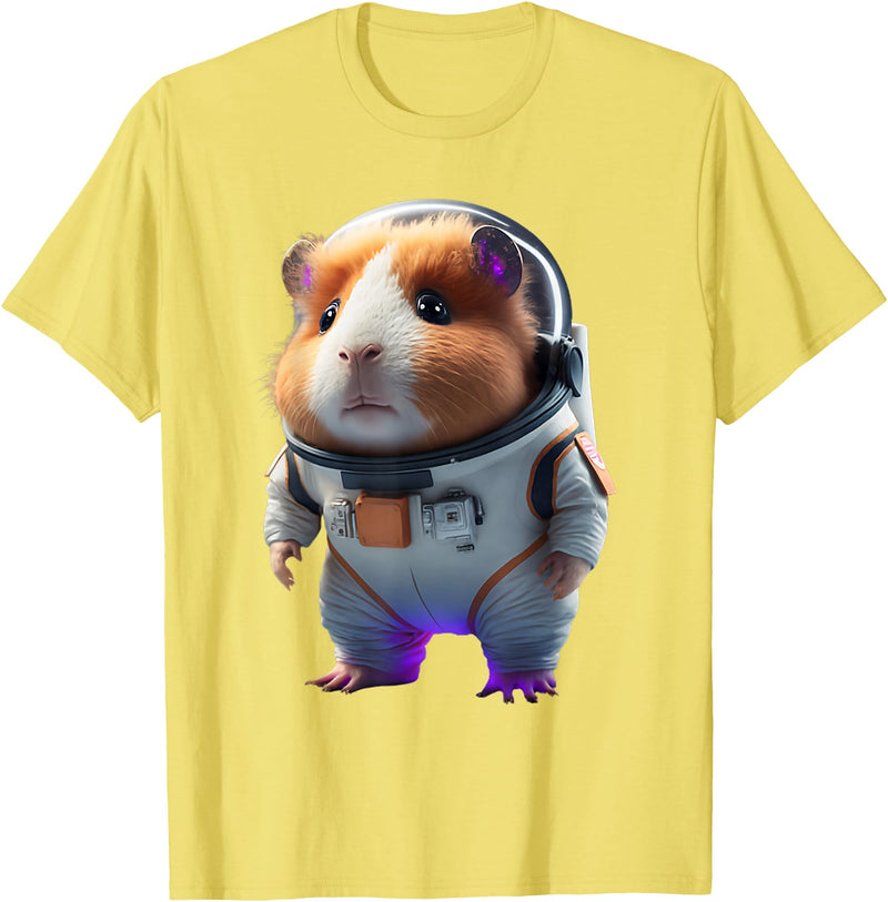 Guinea Pig Lovers Guinea Pig Tees Guinea Pig Shirt Astronaut Furry Potato Guinea Pig Funny T-Shirt - Lemon Yellow