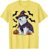 Witch Polar Bear Halloween Tees Polar Bear Halloween Costume Scary Pumpkin Bat Witch T-Shirt - Lemon Yellow