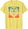 Lion Accessories & Clothing Gifts Women Men Kids Lion Retro Style Vintage T-Shirt - Lemon Yellow
