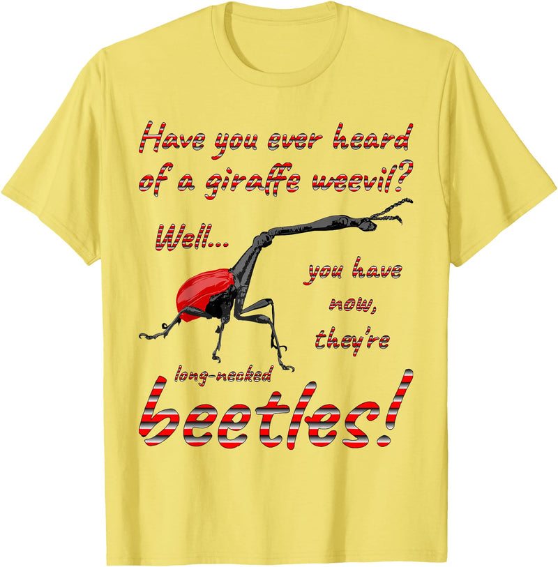 ETCreations Giraffe Weevil T-Shirt - Lemon Yellow