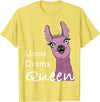 The Packing Llamas Llama drama queen T-Shirt - Lemon Yellow