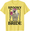 Halloween Spooky Bride Bridesmaid Skeleton Bachelorette T-Shirt - Lemon Yellow
