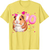 Birthday Girl by Content Design Studio 10th Birthday Girl 10 Years, Guinea Pig and Big Number 10 T-Shirt - Lemon Yellow