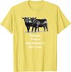Cow Angus Tagging Things Way Before It Was Cool Black Angus T-Shirt - Lemon Yellow