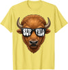 generic Buffalo with Sunglasses Wildlife Graphic for Men Women Kids T-Shirt - Lemon Yellow