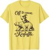 Penguin Polar Bear Meme Quote Saying Men Women Funny Penguin Polar Bear Graphic Off to Cause a Kerfuffle T-Shirt - Lemon Yellow