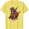 Russian Language Bear Clothing Funny Traditional Russian Bear Russian Soul T-Shirt - Lemon Yellow