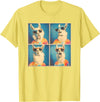 Tie-Dye Animal Groovy Llama Lover Men Women Kids Colorful Hippie Llama Wearing Tie Dye Llama Lovers T-Shirt - Lemon Yellow