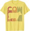 Cow Farming Vintage Cow Lover Retro Designs. Cow Vintage Cow Farmer Retro Dairy Farmer T-Shirt - Lemon Yellow