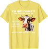 Funny Cow I'm Not Clumsy The Floor Tee Shirt Cow I'm Not Clumsy The Floor Just Hates Me The Table T-Shirt - Lemon Yellow
