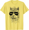 Mama Llama Funny Animal Apparel Llama Lover Mama Llama T-Shirt - Lemon Yellow
