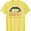 Eureka Montana Wild West Eureka Montana MT Big Sky Country Bear & Mountains T-Shirt - Lemon Yellow