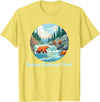 Fun National Parks Alaska Katmai National Park Alaska Brooks Falls Salmon Bears T-Shirt - Lemon Yellow