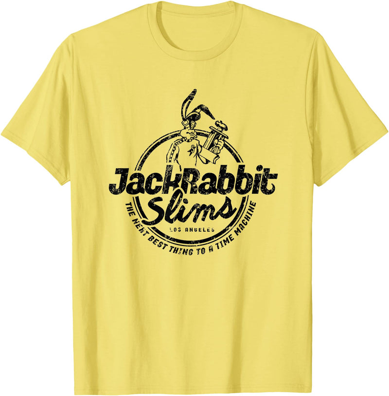 Rabbit Jack Slim's Pulp Milkshake Restaurant Retro Vintage T-Shirt in Lemon Yellow