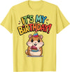 It's My Birthday Cute Hamster for Kid's Party Celebration T-Shirt - Lemon Yellow
