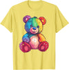 Cute Teddy Bear I Teddy Art I Kids Teddy Bear Colorful Teddy Bear T-Shirt - Lemon Yellow
