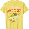 BoredKoalas Fish Fishing Shirts Fisherman Gifts This Boy Loves To Fish Bass Fishing Family Matching Men Gift T-Shirt - Lemon Yellow