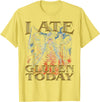 I Ate Gluten Today Horror Cool Hard Skeleton Meme I Ate Gluten Today Horror Bootleg Cool Hard Skeleton Meme T-Shirt - Lemon
