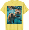 Funny Graphic Capybara Gift Ideas Funny Graphic Capybara T-Shirt - Lemon Yellow