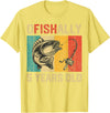 Vintage Fishing Fisherman Birthday Gifts Ofishally 5 Years Old Funny Fishing Birthday Fisherman T-Shirt - Lemon Yellow