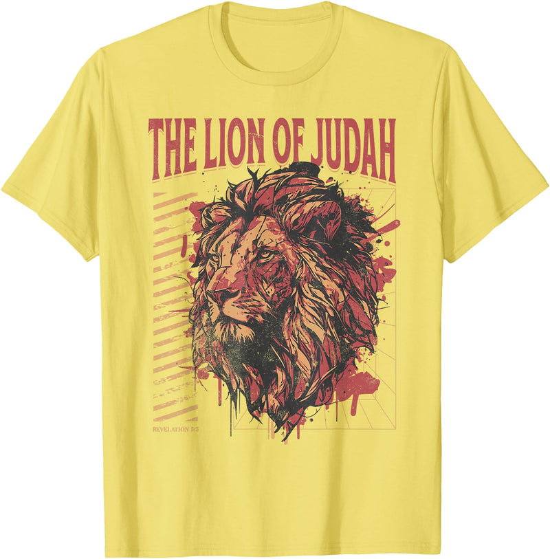 Christian Lion Streetwear The Lion of Judah - Christian Lion T-Shirt - Lemon Yellow