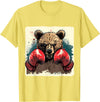 Funny Boxing Animals Boxer Bear With Boxing Gloves Kickboxing Funny Boxing T-Shirt - Lemon Yellow
